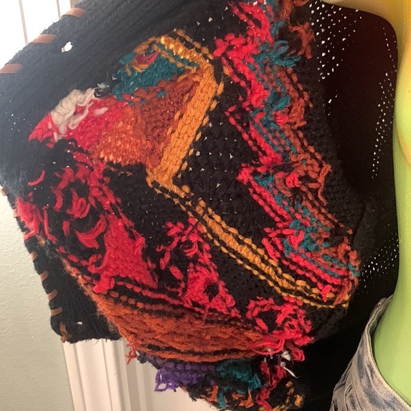 VINTAGE CAROLINA COLOURS Chunky Funky Kawaii Cute Cardigan Sweater - Picture 12 of 14